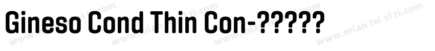 Gineso Cond Thin Con字体转换